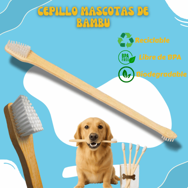 Cepillo de Bambú Mascotas